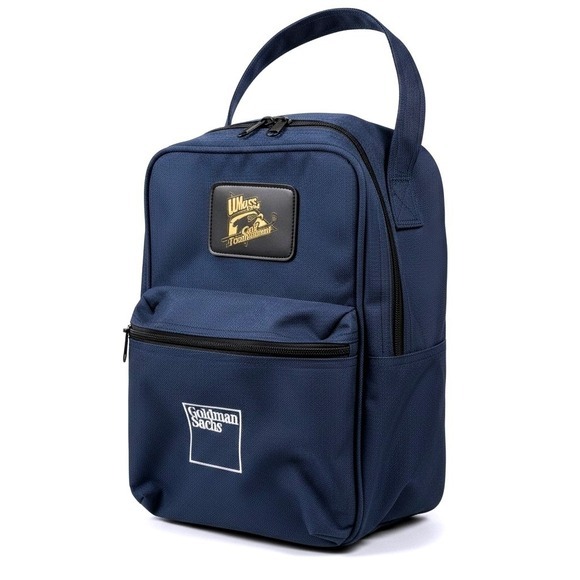 Vtg Goldman Sachs UMass Lowell Golf Tournament Navy Blue Shoe Bag Travel Case